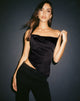 Sipin Top en negro satinado