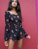 Imagen de Berlo Mono de manga larga en Soi Rose Negro y Rojo