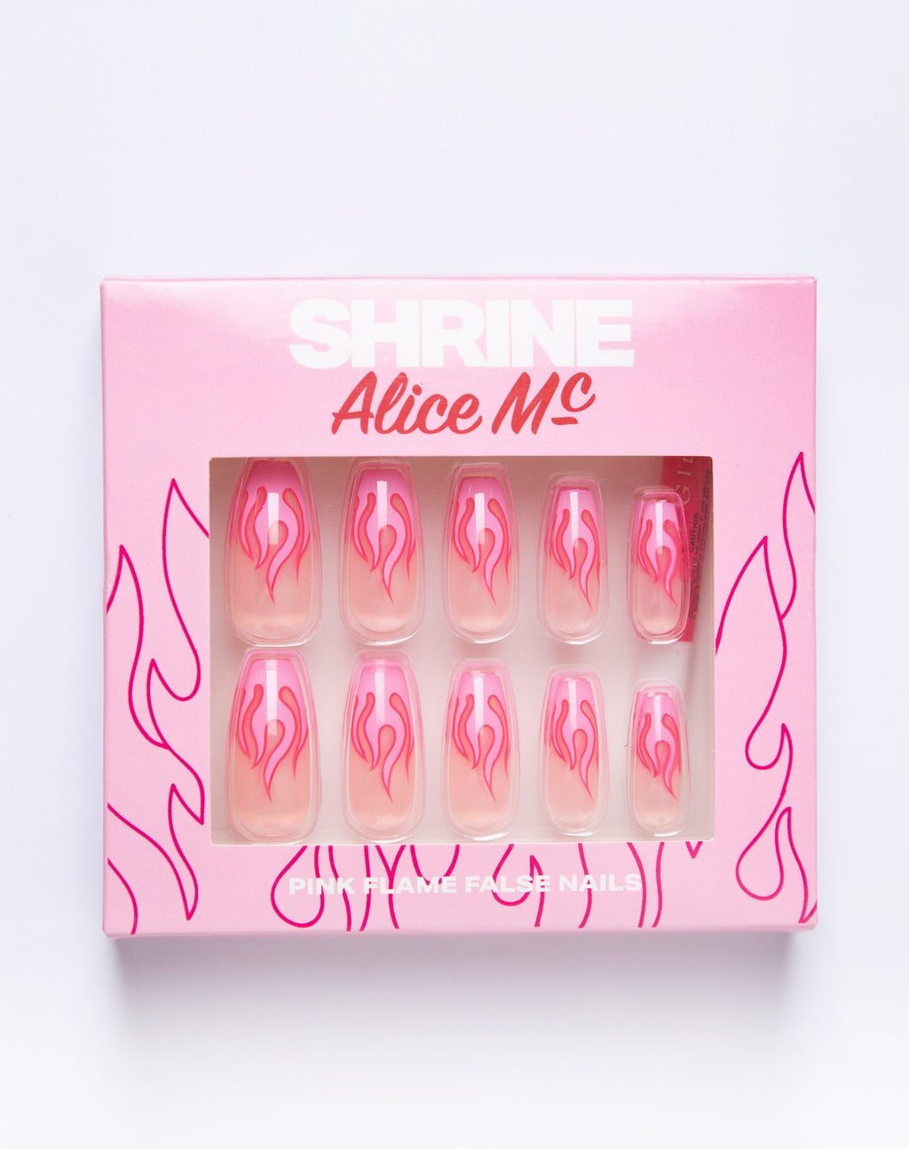 Uñas Shrine X Alice MC Pink Flame
