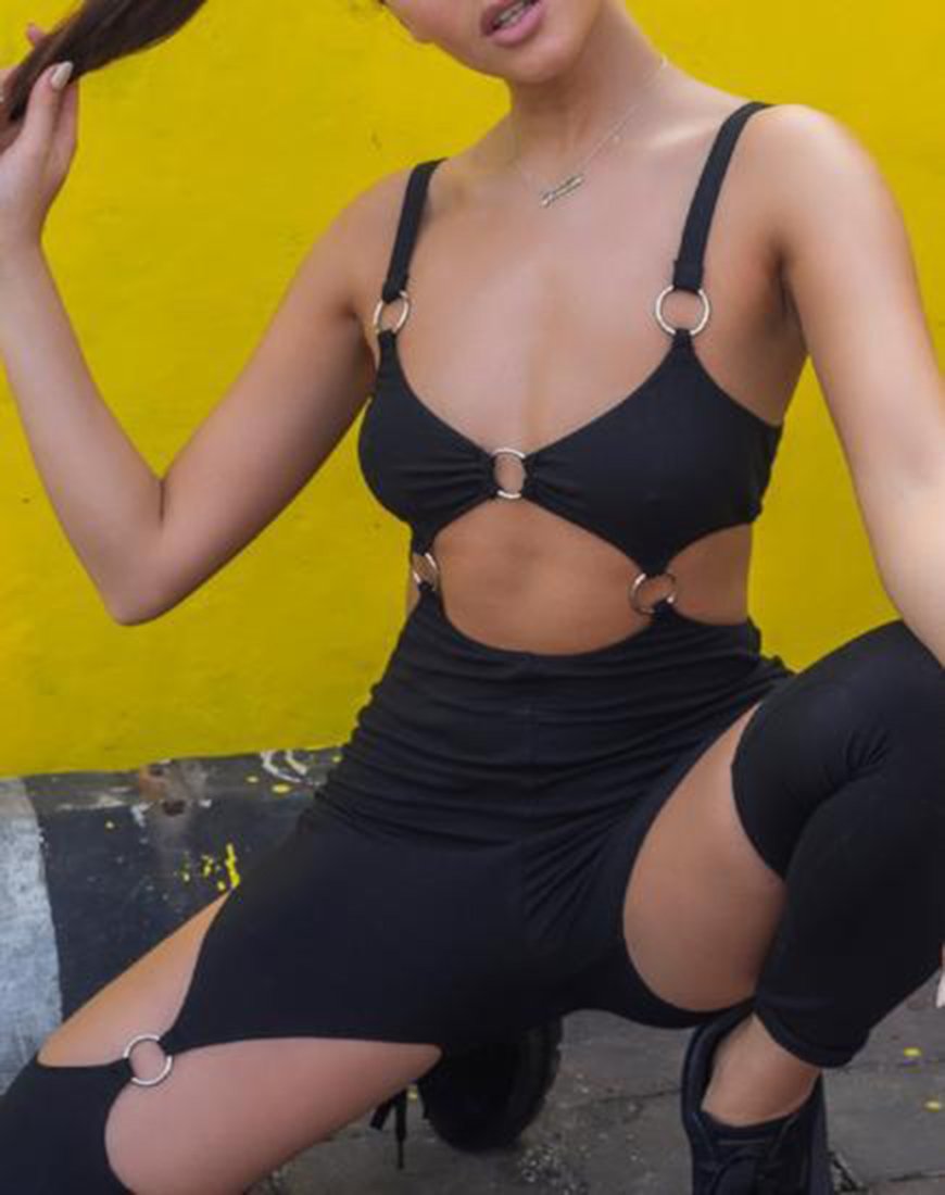 Imagen de Jaca Cutout Unitard en negro
