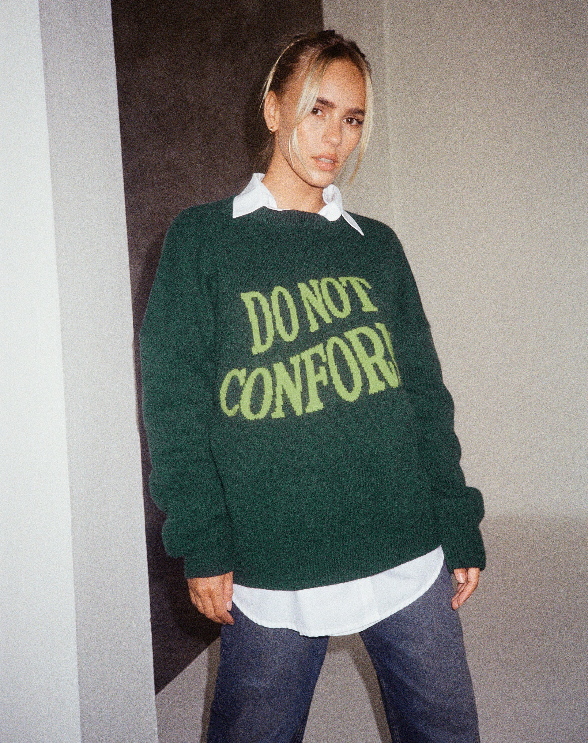 imagen de Jamin Jumper en Verde 'Do Not Conform'