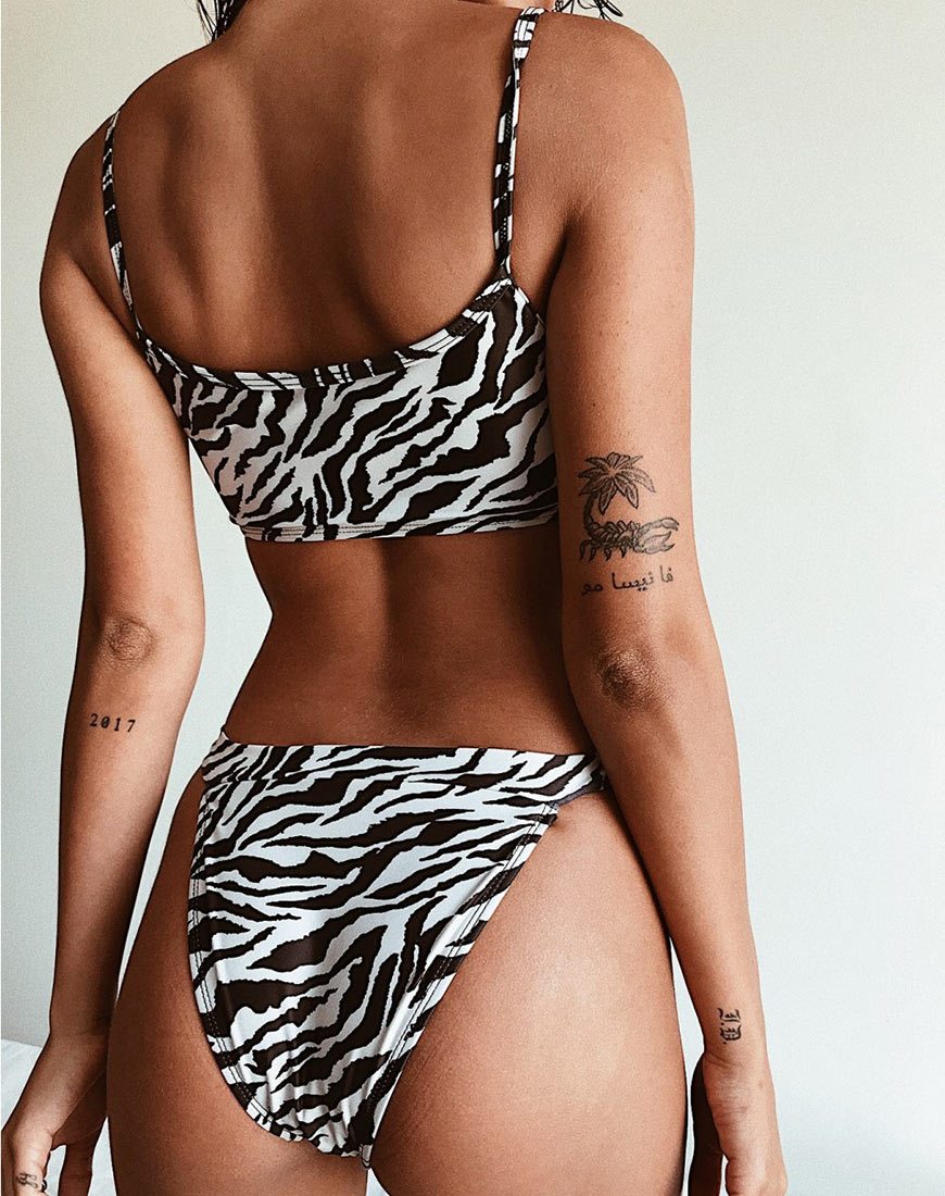 Braguita de bikini Bulvya en mini cebra