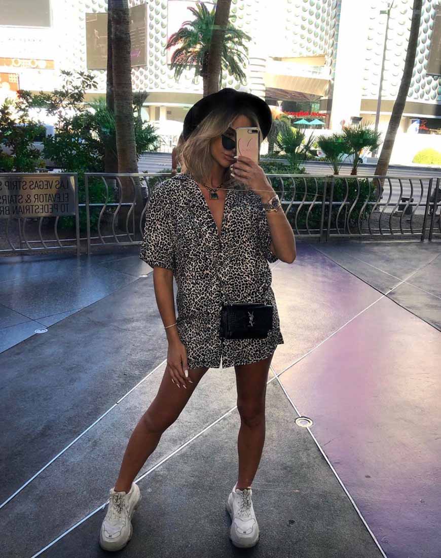 Imagen de Fresia Mini Dress in Brown Rar Leopard