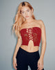 imagen de Claryn Crop Top en Red Flock Mesh