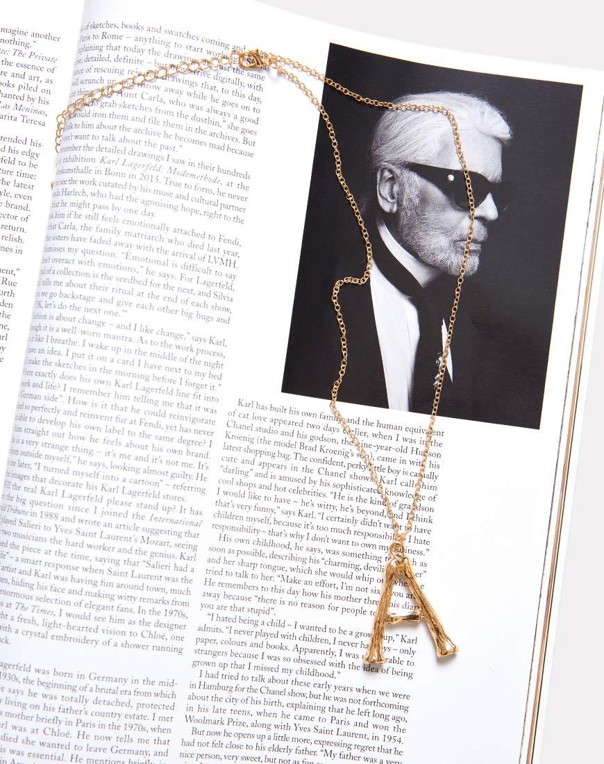 Collar de Oro Letra A