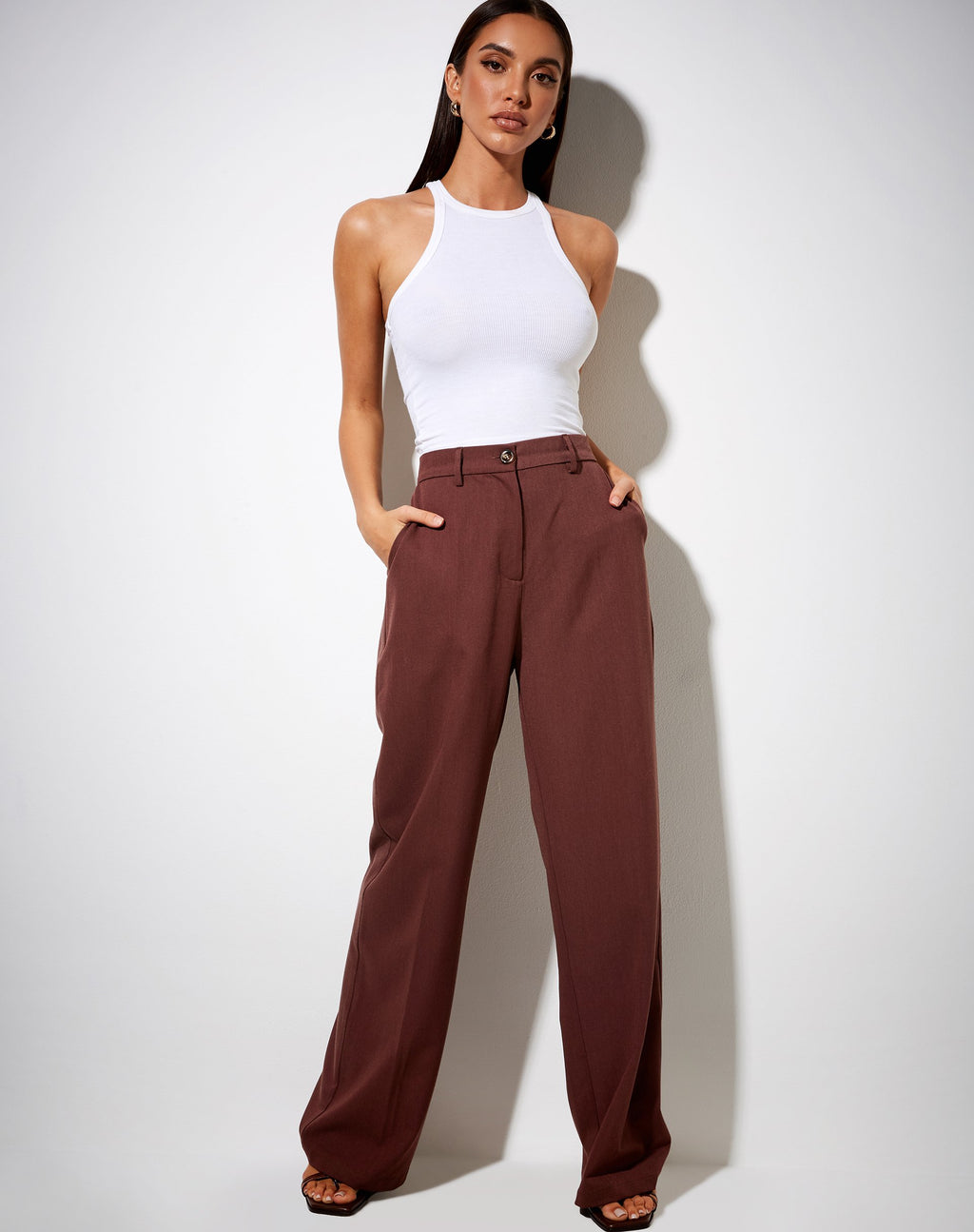 Pantalón Abba en cacao