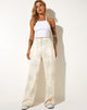 Imagen de Abba Pantalones de sastrería Graffiti Flor Crema