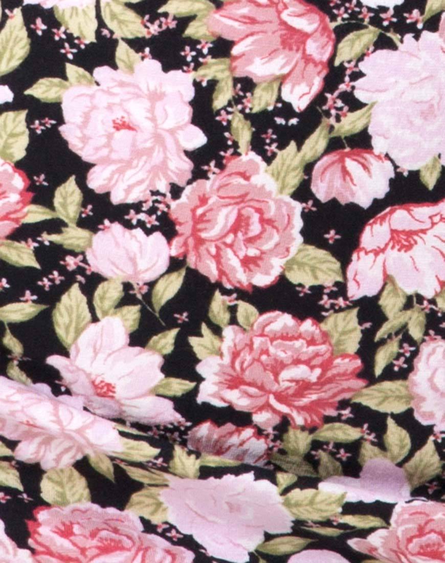 Imagen de Alvina Bodycon Dress in Bloom Floral Base Negra