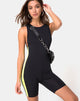 Imagen de Acashi Unitard en negro con raya lateral lima