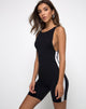 Imagen de Acashi Unitard en negro con raya blanca