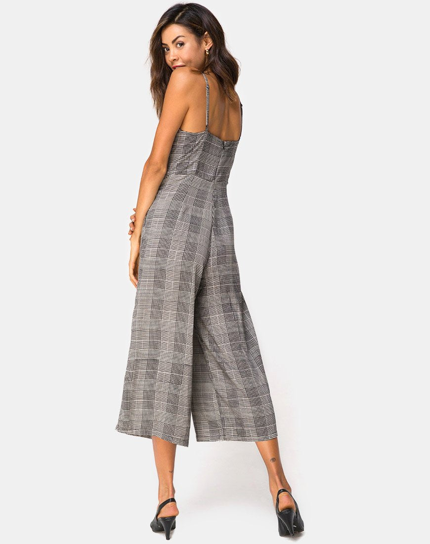 Imagen de Achem Culotte Jumpsuit in Charles Check Gris