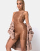 Imagen de Acro Unitard en malla leopardo brillante Caramelo