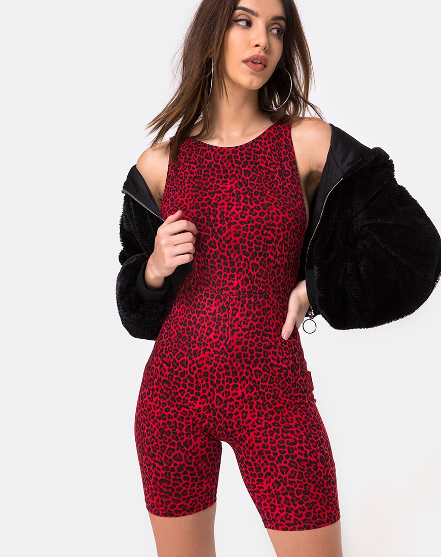 Acro Unitard en animal de color