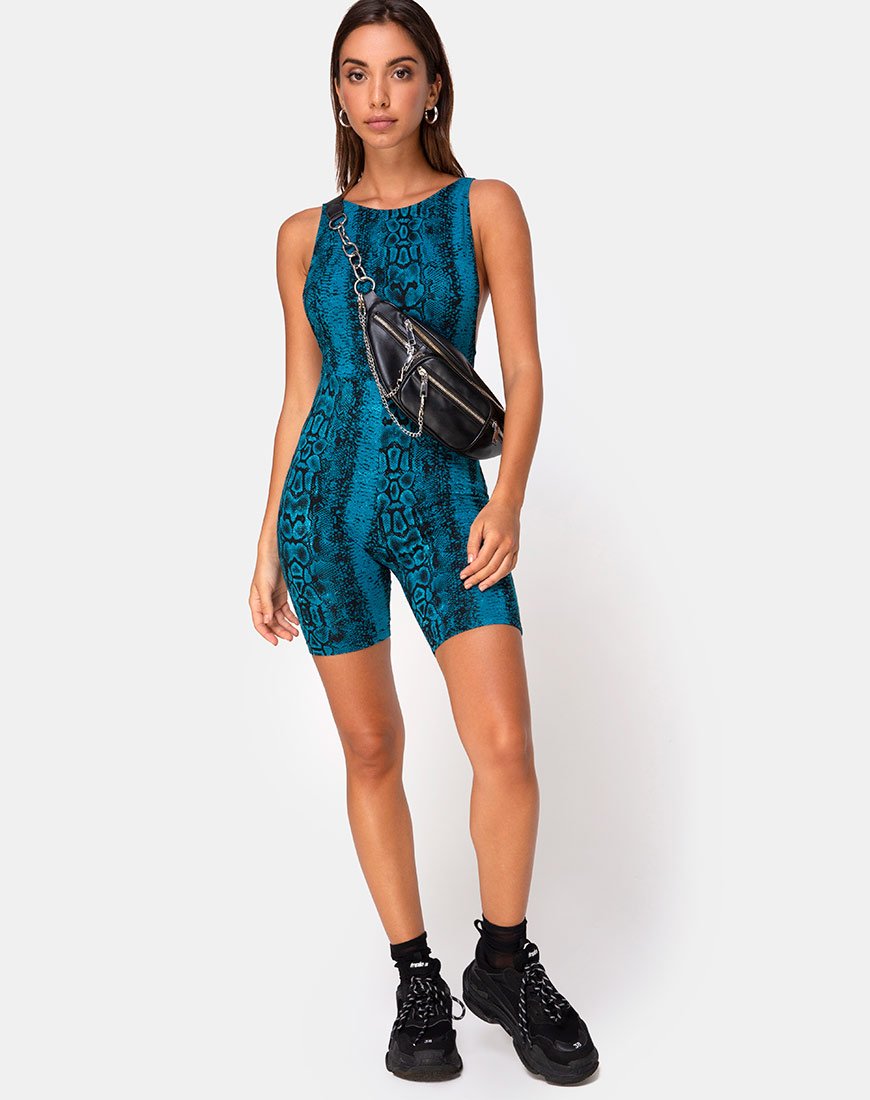 Imagen de Acro Unitard en Snake Blue