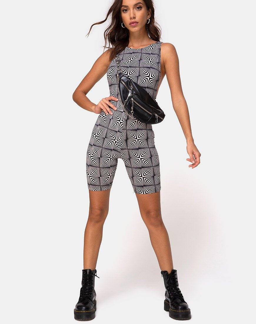 Imagen de Acro Unitard en Sypro Blanco y Negro