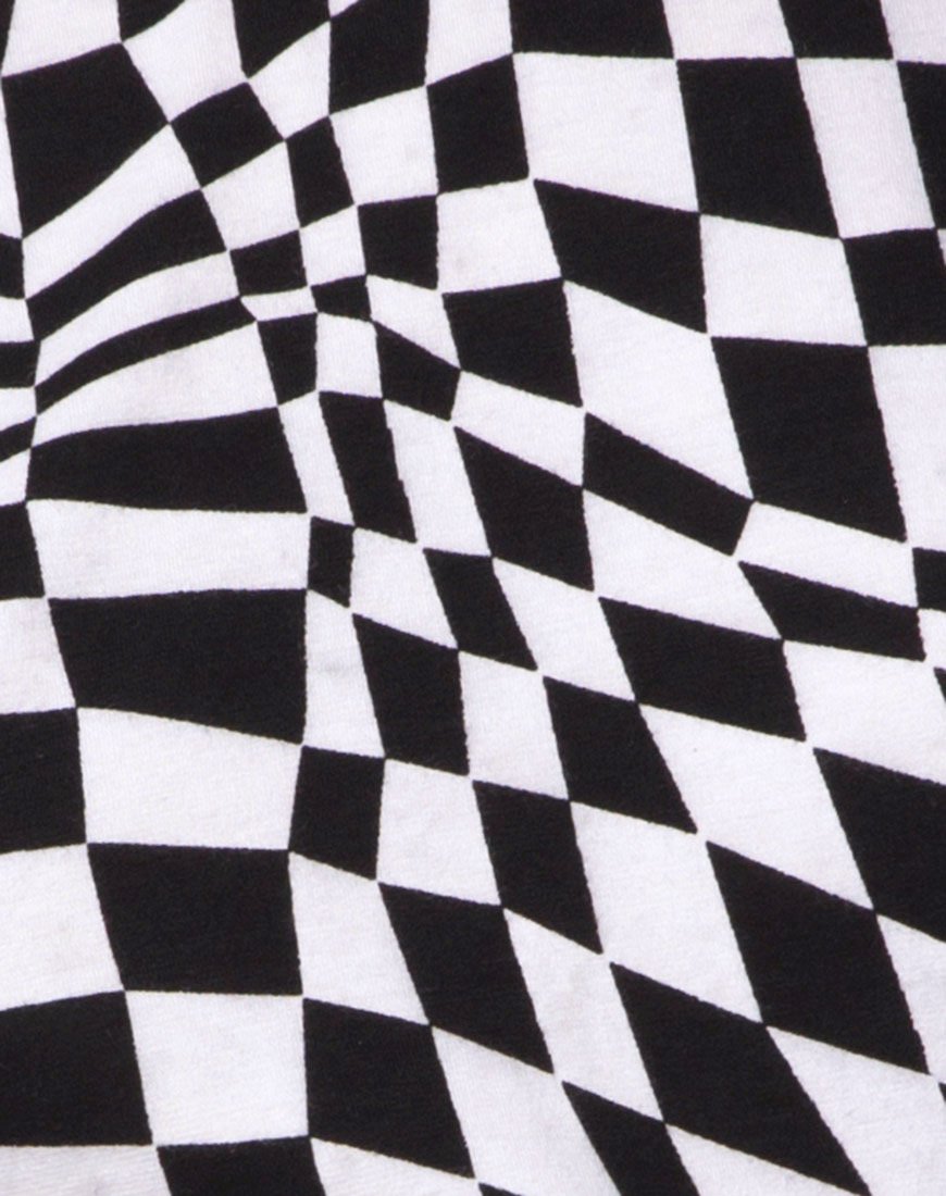 Imagen de Acro Unitard en bandera cuadrada Blanco y negro