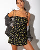 Imagen de Adara Slip Dress in Buttercup Negro y Amarillo