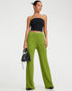 imagen de Adolia Flared Leg Trouser en Golden Lime