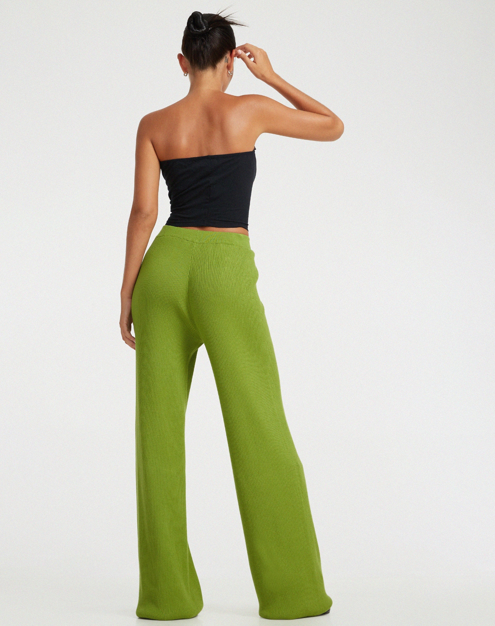imagen de Adolia Flared Leg Trouser en Golden Lime