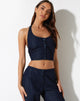 imagen de Aegir Crop Top en Denim Blue Chambray