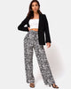 Imagen de Aely Wide Leg Palazo in Classic Zebra
