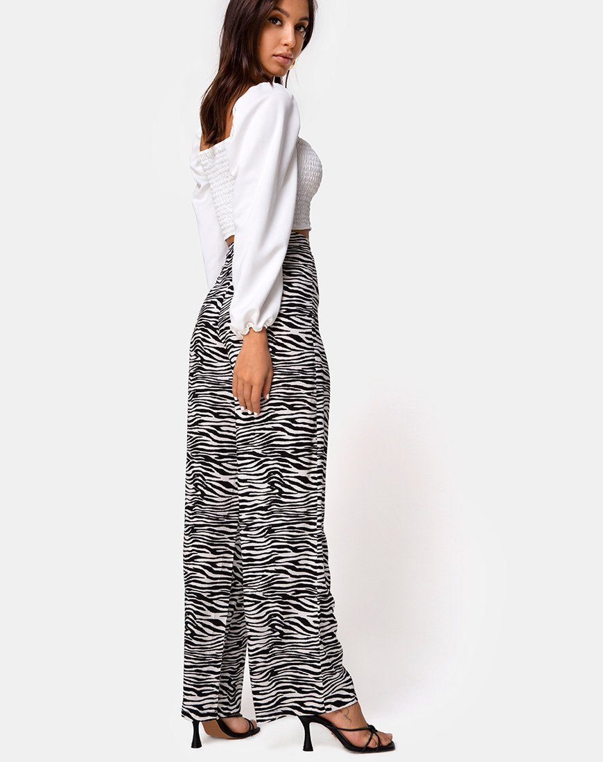 Imagen de Aely Wide Leg Palazo in Classic Zebra