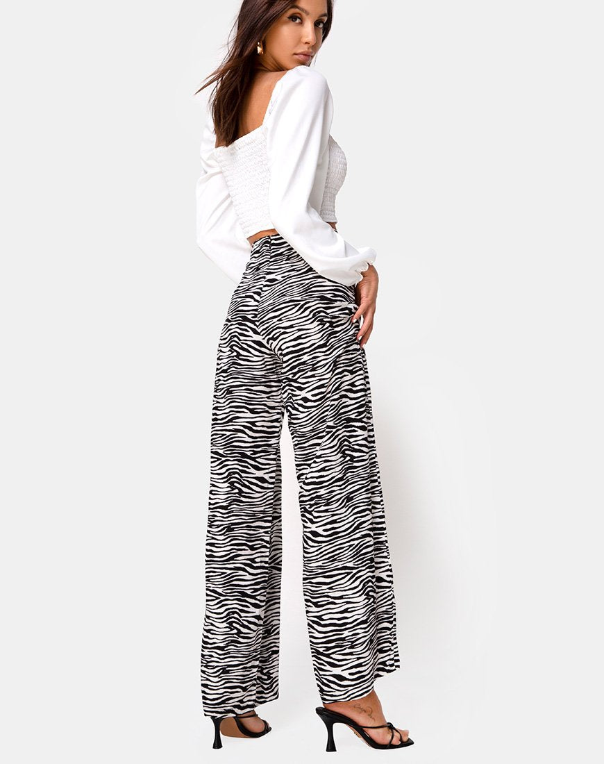 Imagen de Aely Wide Leg Palazo in Classic Zebra