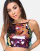 Imagen de Ahena Crop Top de lentejuelas Fruta del dragón