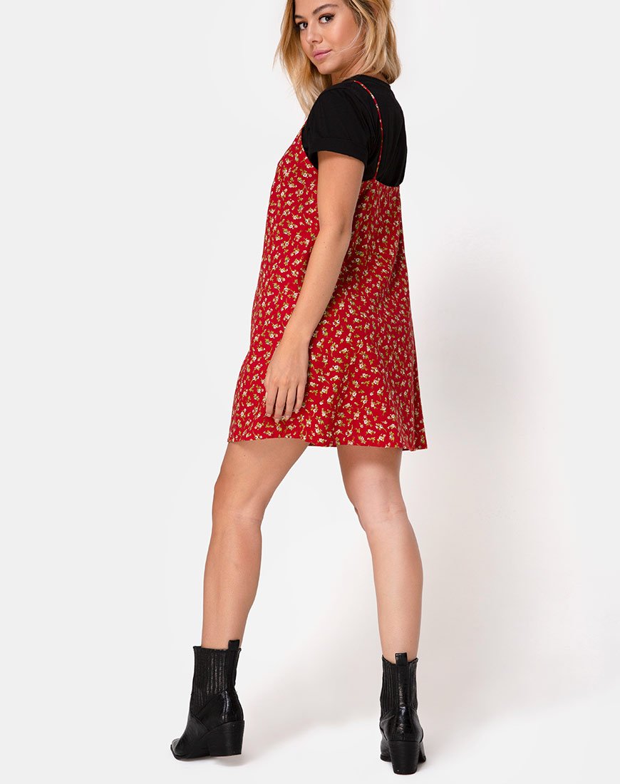 Imagen del vestido Akina en Falling For You Floral Rojo