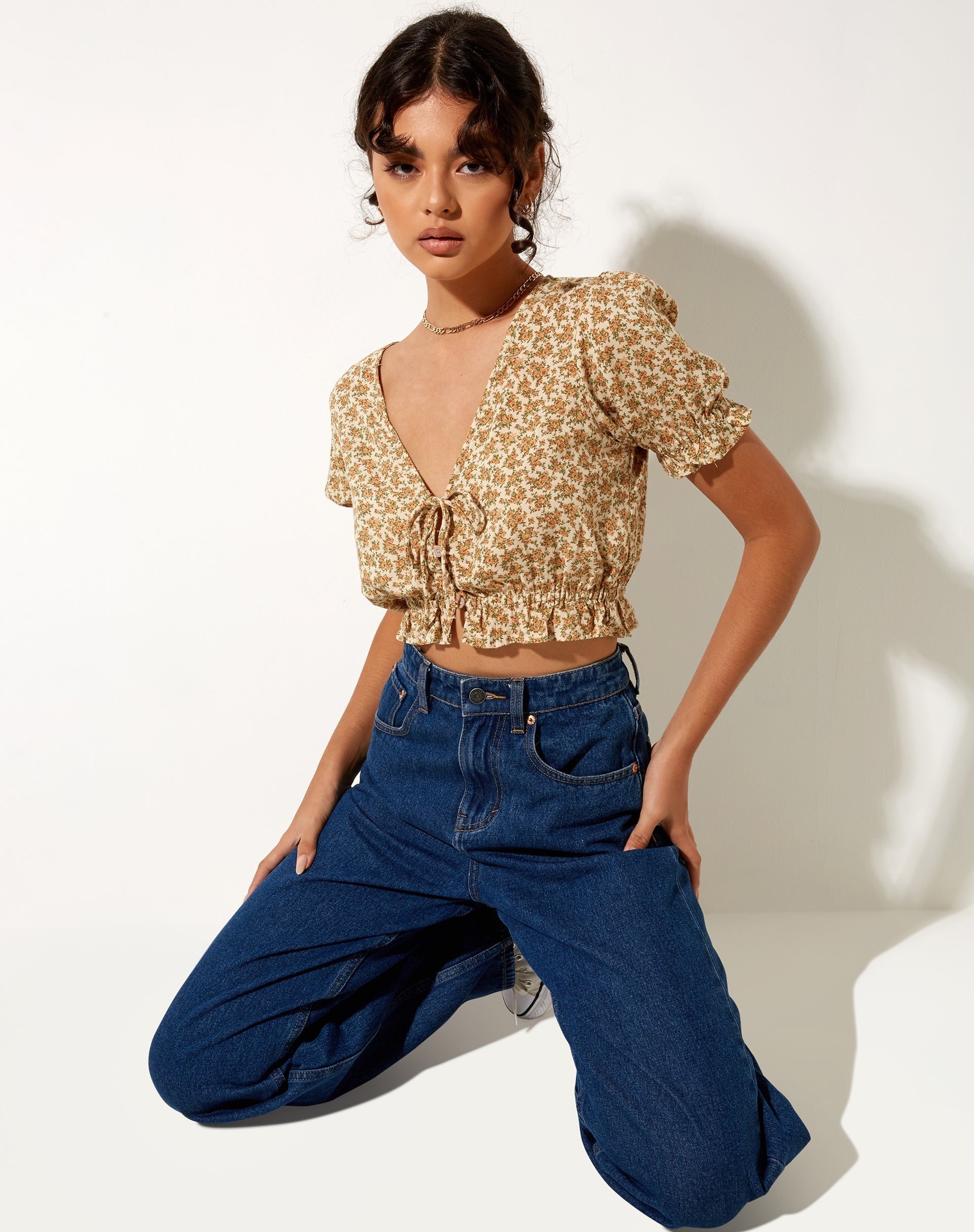 Imagen de Aley Crop Top en Washed Ditsy