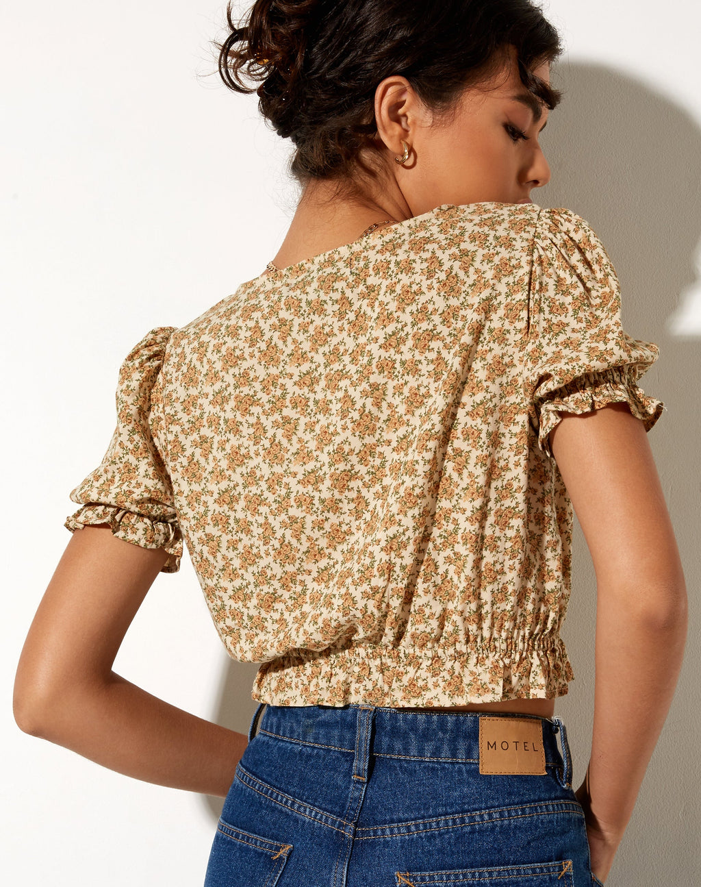 Aley Crop Top en Washed Ditsy