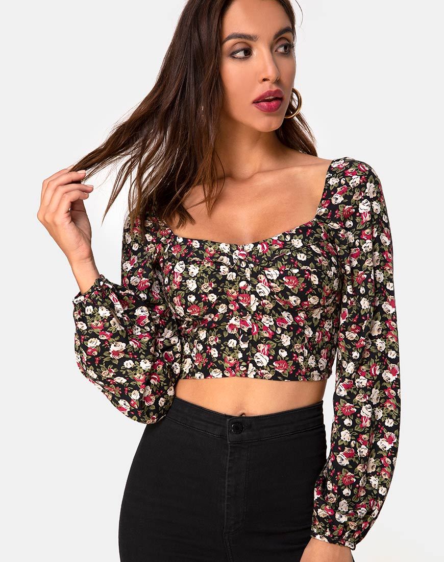 Alor Crop Top en Courtney Floral