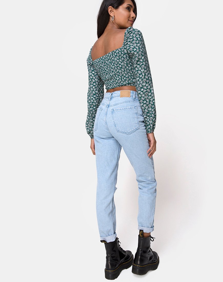 Imagen de Alor Crop Top en Floral Bloom Verde