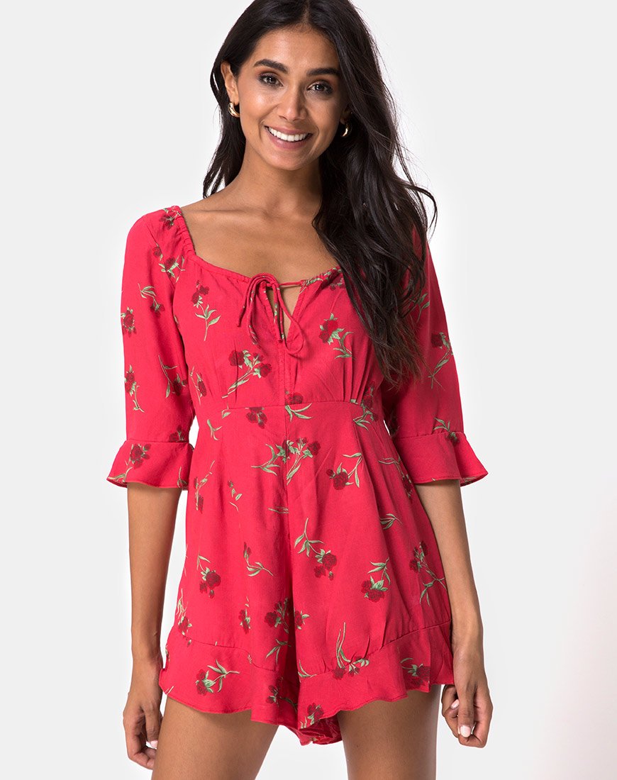 Playsuit Altary en rosa rojizo