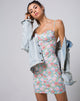 Imagen de Alvina Bodycon Dress in Bloom Floral Base Azul