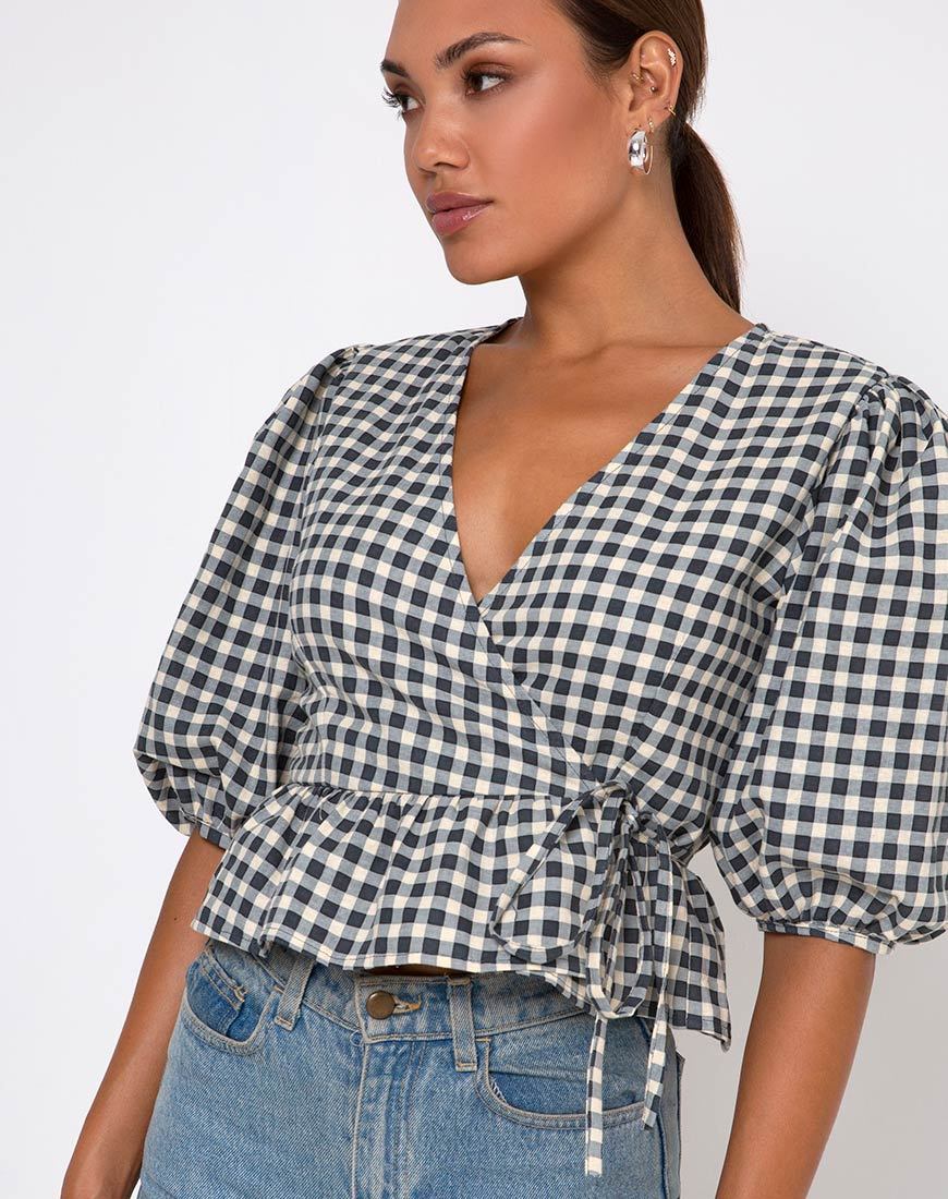 Imagen de Amiya Top en Gingham Crema