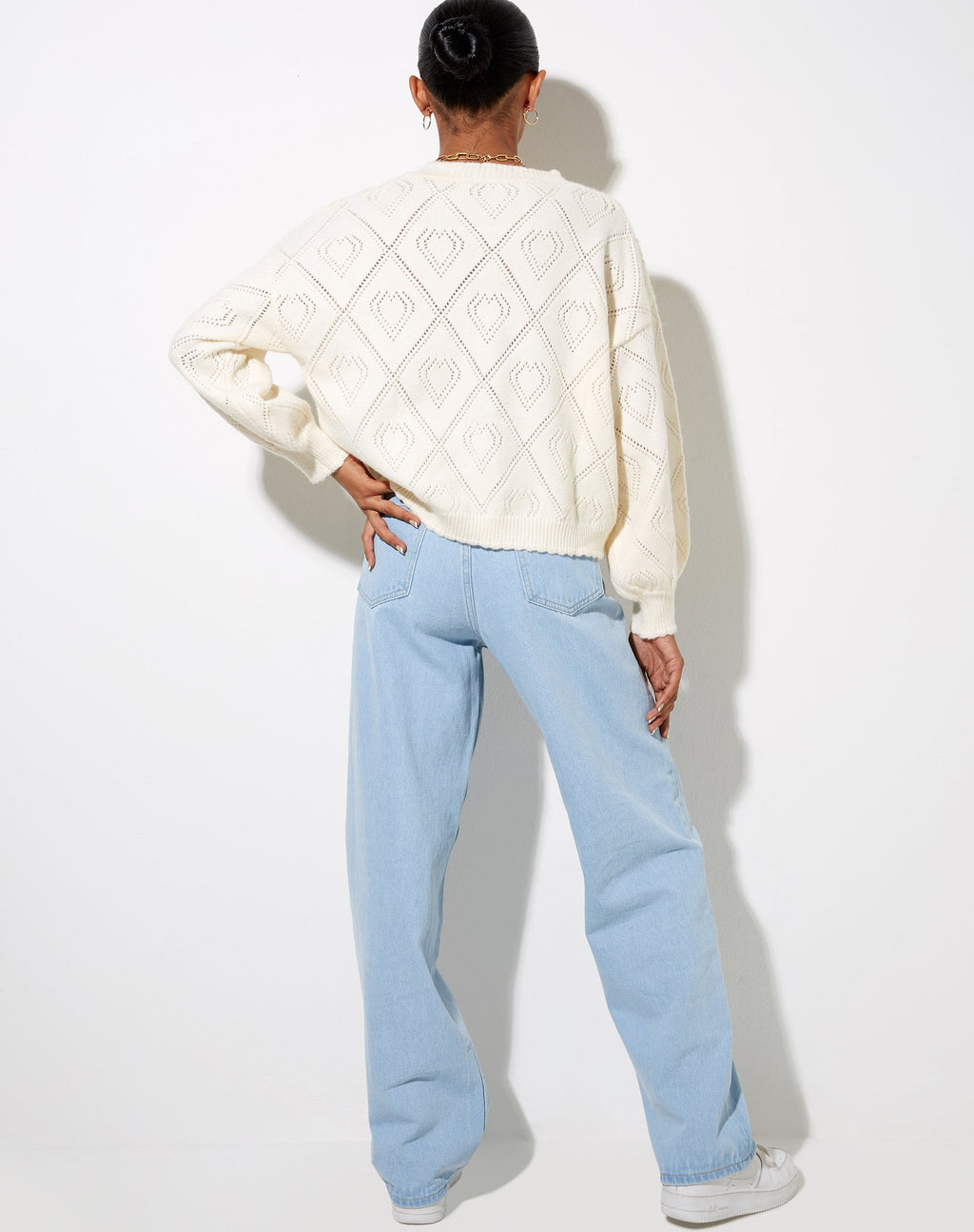Jersey Ammar en crema diamante y corazón