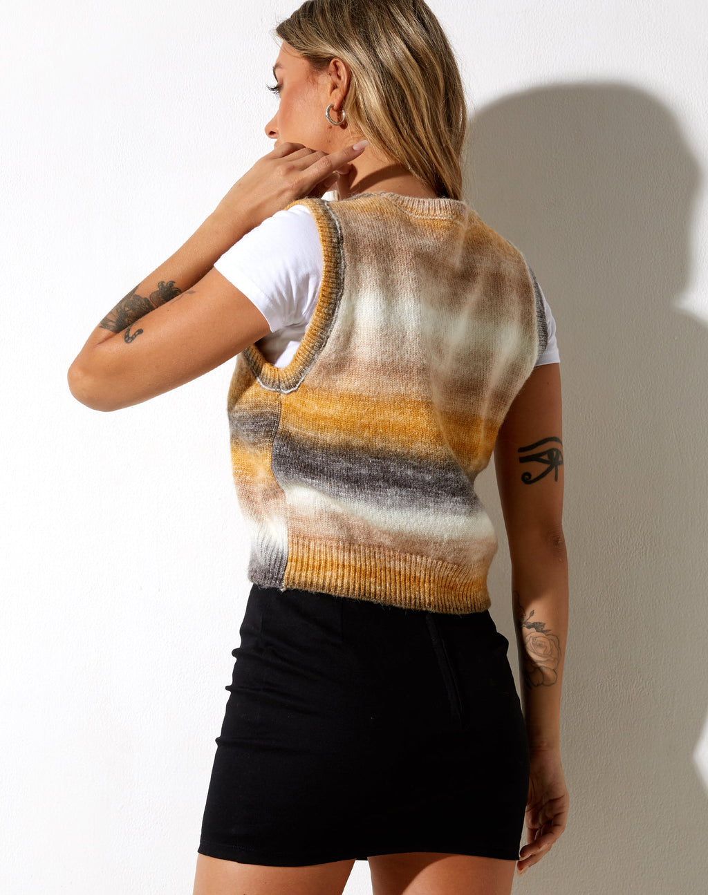Camiseta Shaya en punto mostaza