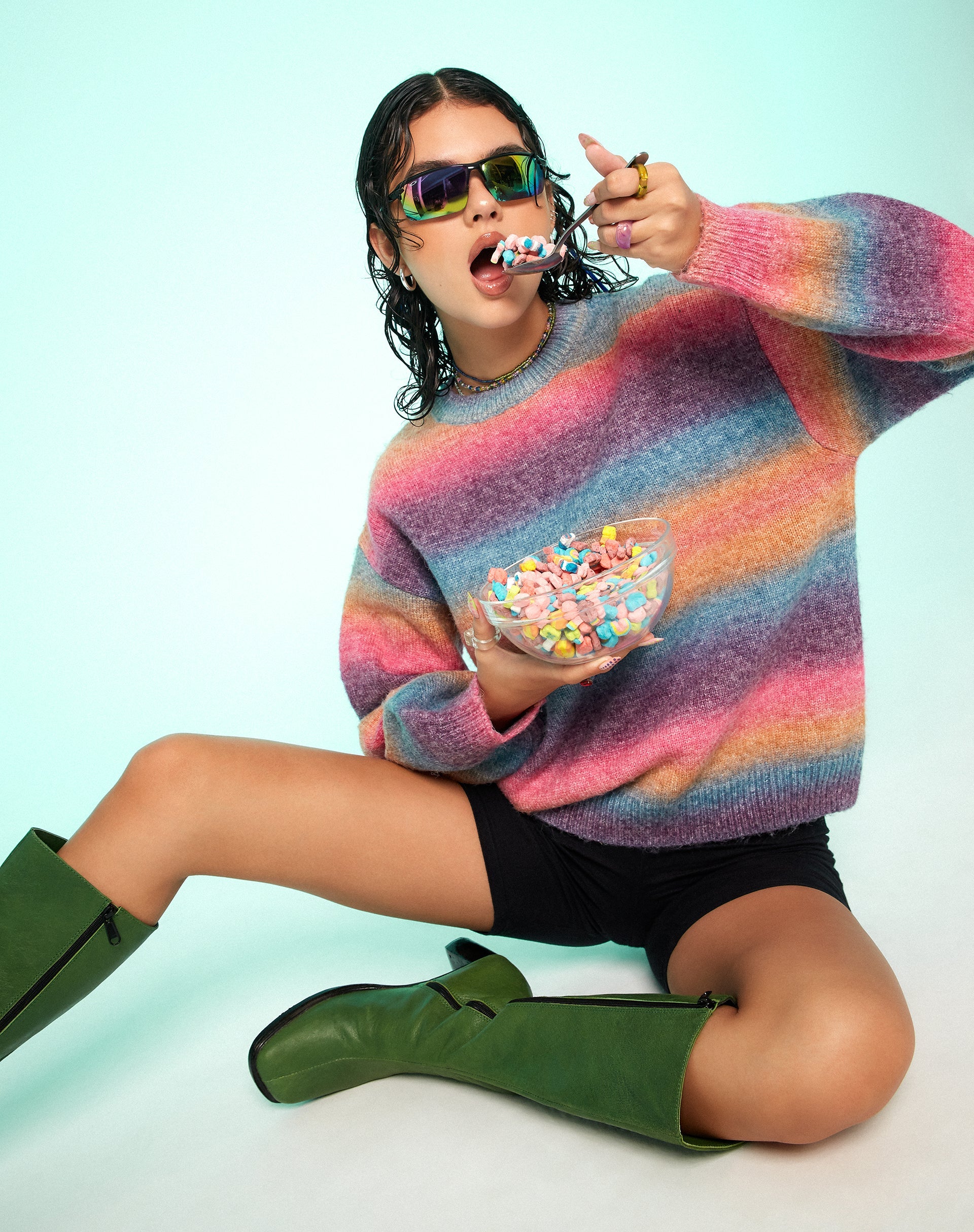 Imagen de MOTEL X OLIVIA NEILL Ammaria Jumper in Pink and Purple