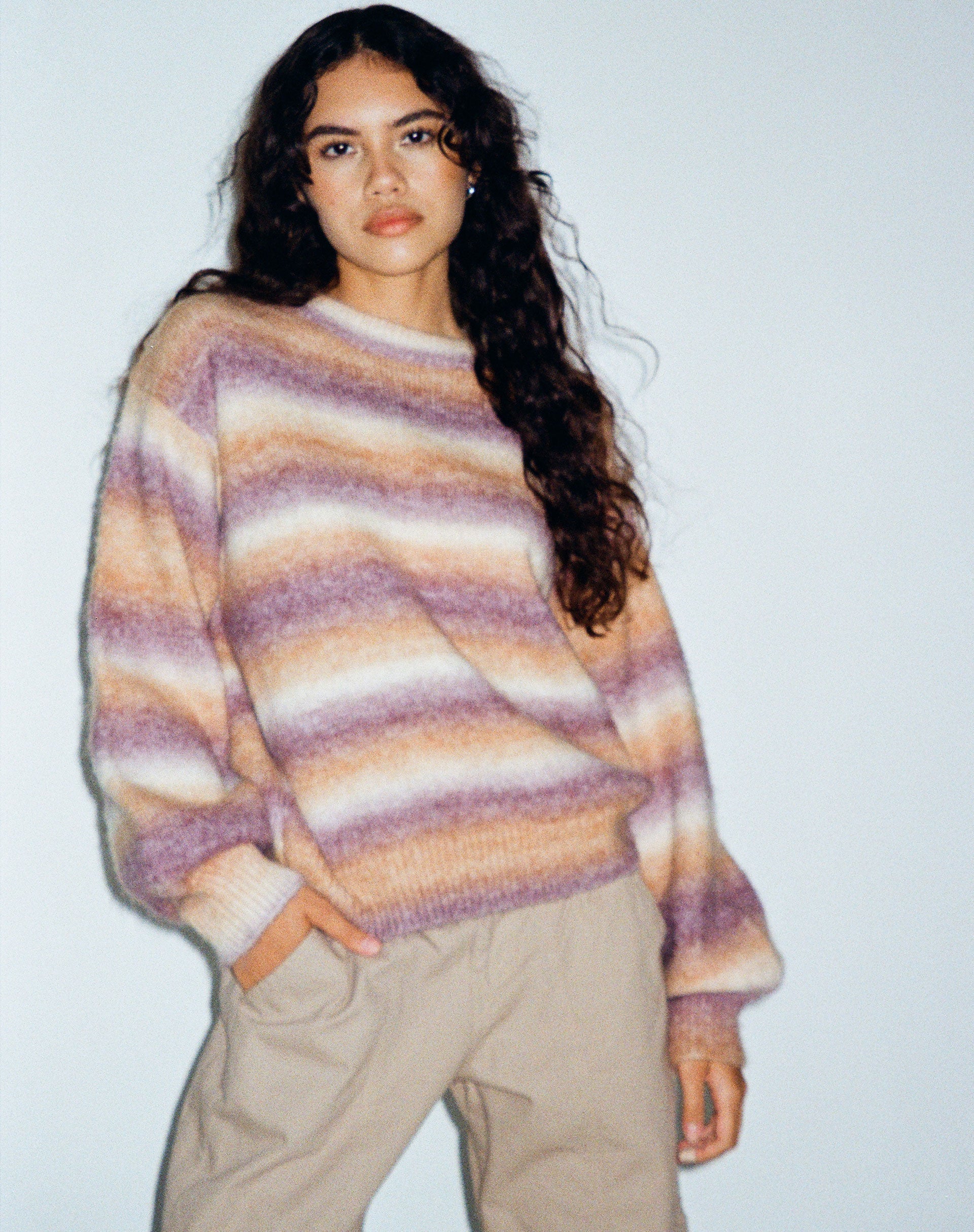 imagen de Ammaria Jumper in Purple Brown Cream