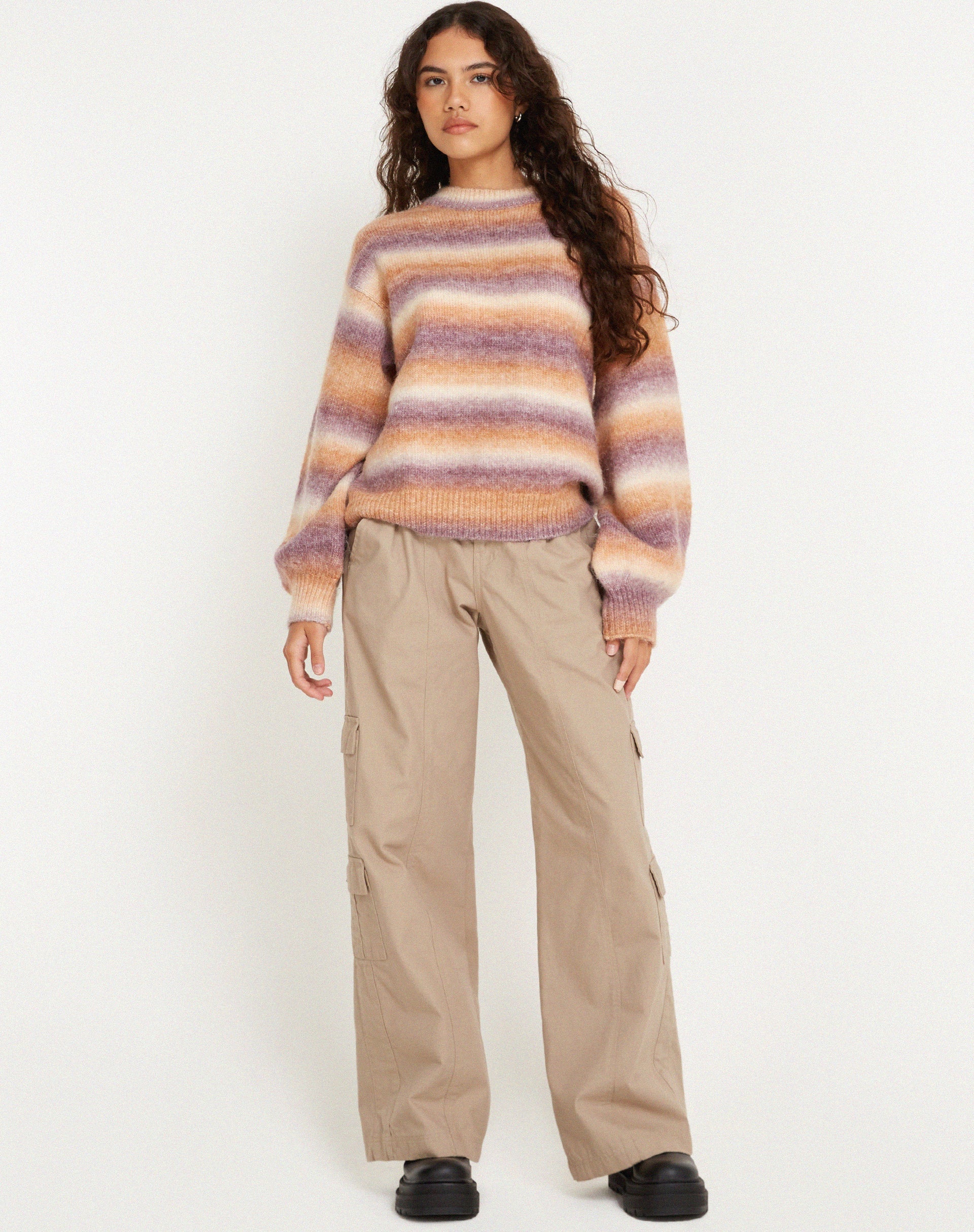 imagen de Ammaria Jumper in Purple Brown Cream