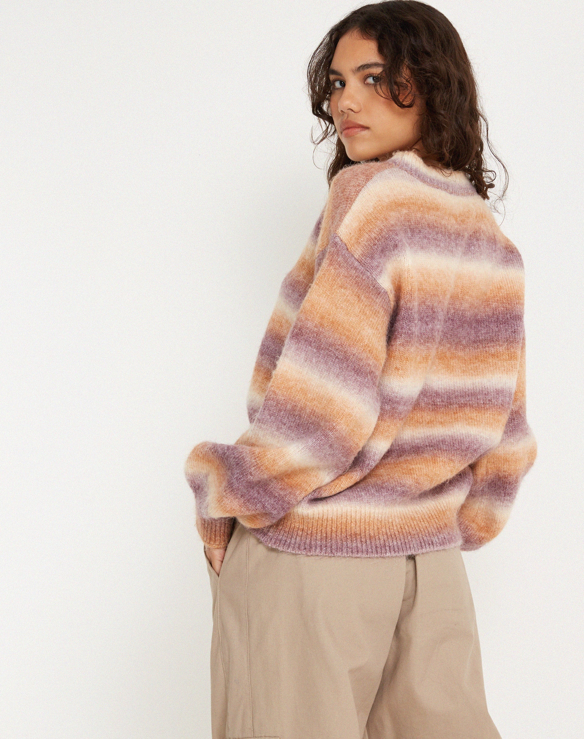 imagen de Ammaria Jumper in Purple Brown Cream