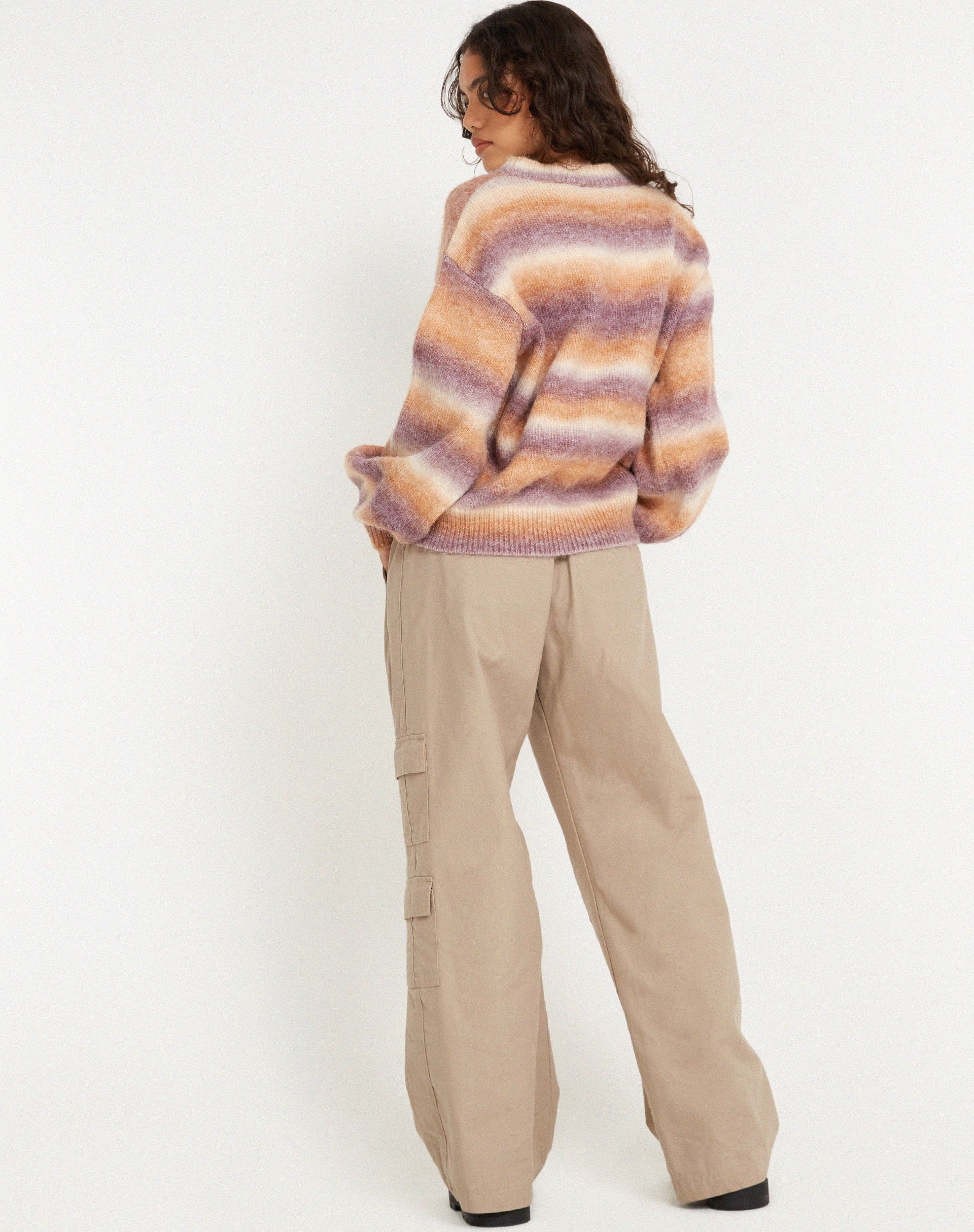 imagen de Ammaria Jumper in Purple Brown Cream