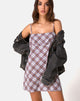 Imagen de Andin Slip Dress in Grunge Check Purple