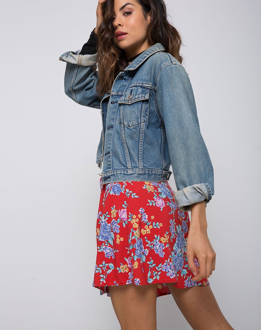 Falda Andrea Skater en Vintage Fleur