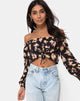 Imagen de Aneca Off The Shoulder Top in Antique Rose Negro