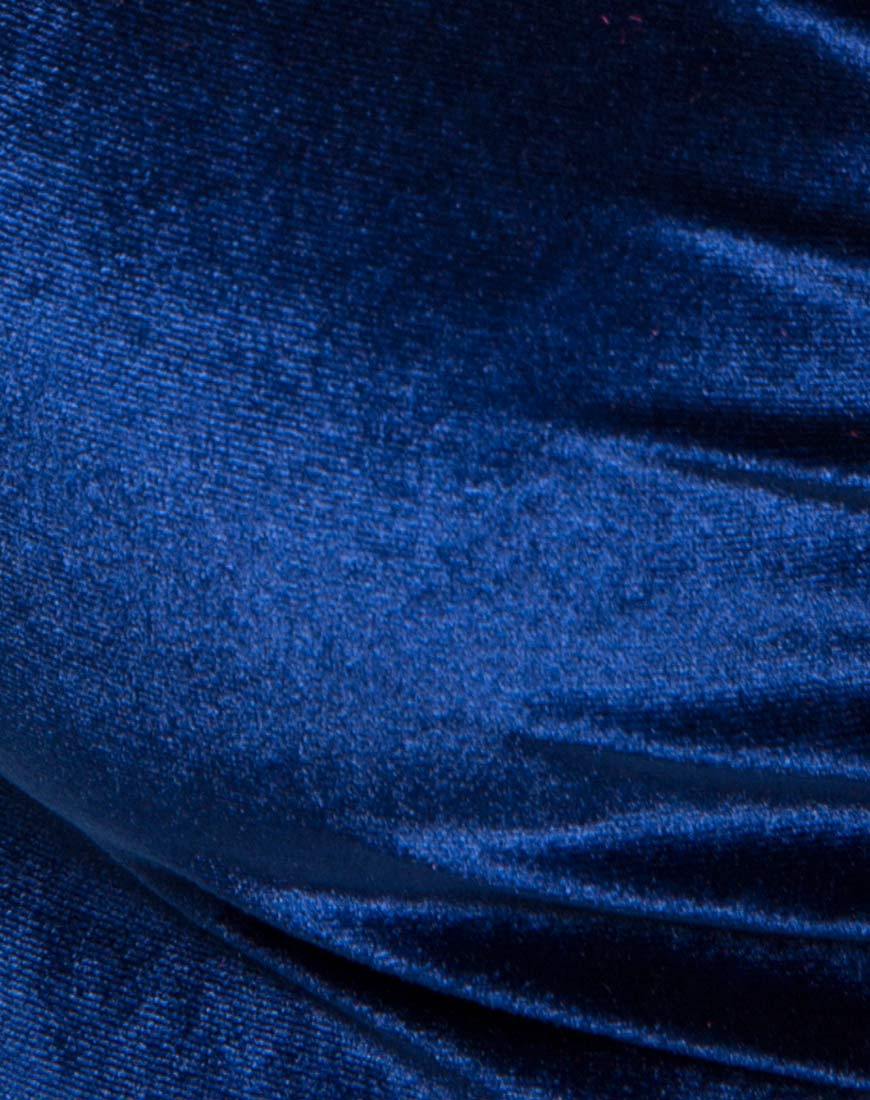 Imagen de Angel Crop Top en terciopelo azul marino