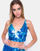Imagen de Angel Crop Top de lentejuelas disco marino