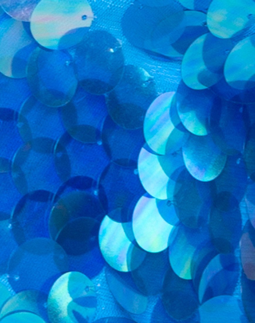 Imagen de Cristal Corto en Escama Disco Lentejuelas Azul Marino