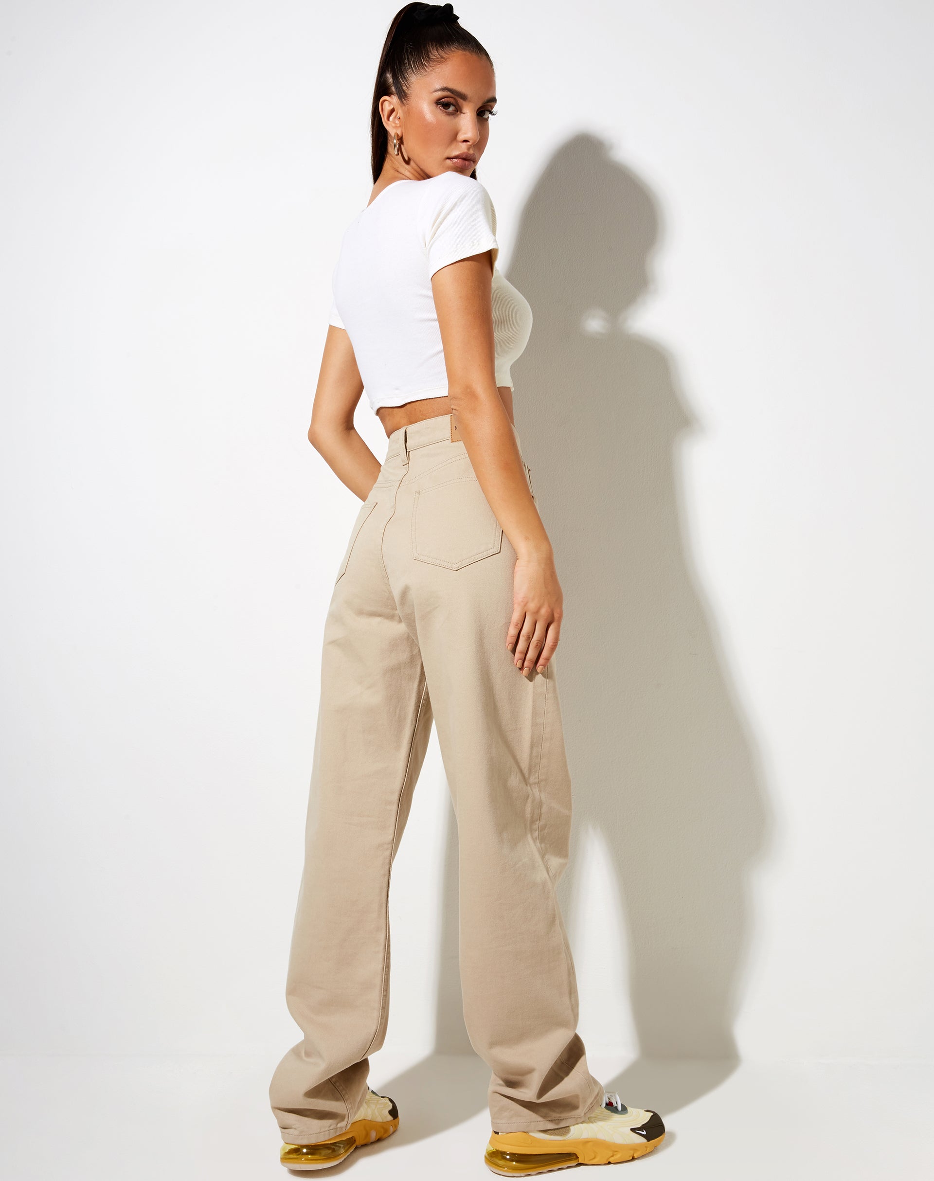 Imagen de Anjali Crop Top en canalé marfil
